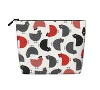 Trousse de maquillage créative en forme de poule de dessin animé - Grande capacité - Résistante à l'eau - Pour femme