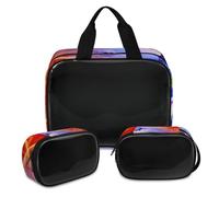 Trousse de maquillage créative pour joueur de volley-ball pour homme et femme, trousse de toilette translucide, trousse de douche, 3 pièces, articles de toilette de voyage, organisateur de
