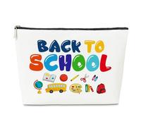 Trousse de maquillage de bienvenue pour enseignante, fille, elle, cadeau de remise de diplôme, anniversaire, vacances, premier jour d'école et appréciation des enseignants, trousse de maquillage pour