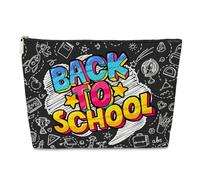 Trousse de maquillage de bienvenue pour la rentrée scolaire, cadeau de remise de diplôme, anniversaire, vacances, premier jour d'école et appréciation des enseignants, pochette cosmétique pour