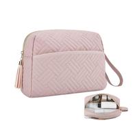 Trousse de Maquillage de Grande capacité, Trousse de Maquillage avec Sangle | Étui Organisateur de Pochette à Fermeture éclair pour Femmes | Organisateur Compact de pinceaux de Maquillage résistant à