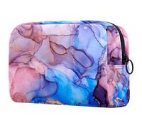 Trousse de maquillage de luxe pour femme, trousse de toilette de voyage, grande pochette de maquillage pratique avec fermeture éclair, multicolore, 18.5x7.5x13cm/7.3x3x5.1in, Trousse de toilette