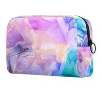 Trousse de maquillage de luxe pour femme, trousse de toilette de voyage, grande pochette de maquillage pratique avec fermeture éclair, multicolore, 18.5x7.5x13cm/7.3x3x5.1in, Trousse de toilette