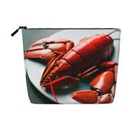 Trousse de maquillage - De nombreux petits dinosaures imprimés faux chanvre organisateur de toilette de voyage, un paquet pour plusieurs utilisations, rangement quotidien, Homard, Taille unique