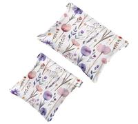 Trousse de maquillage de poche à motif de zèbre aquarelle avec fleurs tropicales, étanche, sans fermeture éclair, mini rangement de voyage portable pour écouteurs et bijoux, multicolore 04, 7.1x5.8