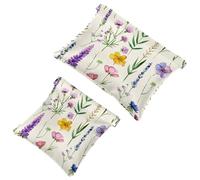 Trousse de maquillage de poche à motif de zèbre aquarelle avec fleurs tropicales, étanche, sans fermeture éclair, mini rangement de voyage portable pour écouteurs et bijoux, multicolore 06, 7.1x5.8