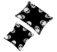 Trousse de maquillage de poche à presser sur le dessus, espace avec planètes, étoiles, motif astrologie, étanche, trousse de maquillage de voyage pour sac à main, mini pochette de maquillage portable