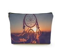 Trousse de Maquillage de qualité supérieure pour Femmes, Sacs à cosmétiques de Voyage en Lin, Attrape-rêves Coucher de Soleil sur Les Montagnes, étui à cosmétiques Durable