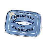 Trousse de maquillage de style sardines en conserve - Trousse de toilette créative de voyage - Trousse de toilette mignonne pour femme, bleu, 1