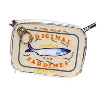 Trousse de maquillage de style sardines en conserve - Trousse de toilette créative de voyage - Trousse de toilette mignonne pour femme, beige, 1