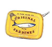 Trousse de maquillage de style sardines en conserve - Trousse de toilette créative de voyage - Trousse de toilette mignonne pour femme, jaune, 1