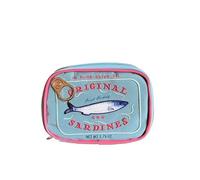Trousse de maquillage de style sardines en conserve - Trousse de toilette créative de voyage - Trousse de toilette mignonne pour femme, bleu clair, 1