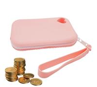 Trousse de maquillage de voyage - 12 cm - Porte-pinceaux de maquillage - Petit sac de rangement en silicone - Bleu clair rose - Idéal pour les clés et les accessoires - Parfait pour les voyages, la