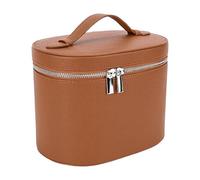 Trousse de maquillage de voyage, 24 x 14 x 16 cm, en cuir et fermeture éclair, organiseur de maquillage étanche pour bijoux, articles de toilette, plage, filles, train, voiture, salle de bain