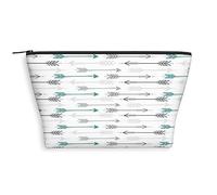 Trousse de maquillage de voyage à motif de tête de taureau aquarelle avec fleur suspendue, organiseur de rangement pour femme, multicolore (rapezoïde), Gris_35, Taille unique, Trousse de beauté