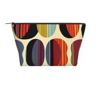 Trousse de maquillage de voyage à paillettes or rose - Grande capacité - Pochette de maquillage portable pour le lavage et le rangement de la chambre à coucher, Style rétro moderne du milieu du siècle