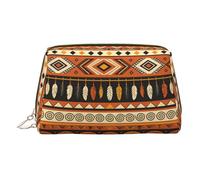 Trousse de maquillage de voyage à pois pour un usage quotidien et voyage d'affaires, Rayures ethniques tribales, One Size, Classique
