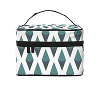 Trousse de Maquillage de Voyage à Prisme Vert foncé pour Femmes et Filles, Grand Organiseur de Maquillage, Articles de Toilette Portables