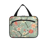 Trousse de maquillage de voyage à suspendre en forme de fleur de cerisier blanche et rouge avec crochet, accessoires de créateur, trousse de maquillage pour toilette de voyage, bolsa para guardar