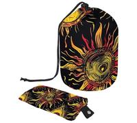 Trousse de maquillage de voyage avec cordon de serrage, motif œil de Dieu dans l'art, grand organisateur de toilette étanche pour femme, L'œil de Dieu dans l'art,
