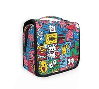 Trousse de maquillage de voyage avec crochet de suspension - Motif insolite