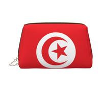 Trousse de maquillage de voyage avec drapeau de l'État du Wyoming pour un usage quotidien et voyage d'affaires, Drapeau Tunisie, One Size, Classique