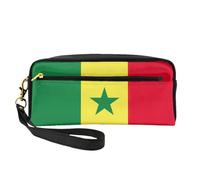 Trousse de maquillage de voyage avec drapeau du Sénégal pour femme - Trousse de toilette portable pour accessoires, Noir , Taille unique, Trousse de maquillage