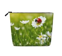 Trousse de maquillage de voyage avec fermeture éclair pour femme Motif coccinelle