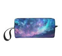 Trousse de maquillage de voyage avec imprimé aurores boréales du Nord - Portable - Trousse de toilette pour femme, blanc, Taille unique, Trousse de maquillage