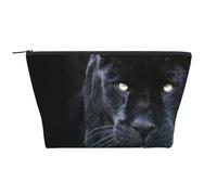 Trousse de maquillage de voyage avec imprimé caniches - Trapèze - Trousse de toilette pour femme, Panthère aux yeux bleus, One Size, Trousse de maquillage