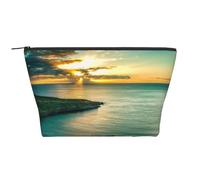 Trousse de maquillage de voyage avec imprimé de fleurs blanches pour femme, Sunrise Over Hanauma Bay Oahu Hawaii, One Size, Trousse de maquillage