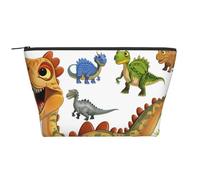 Trousse de maquillage de voyage avec imprimé de robots de dessin animé - Grande capacité - Pochette de maquillage portable pour le lavage, le rangement de la chambre à coucher, Images de dinosaures