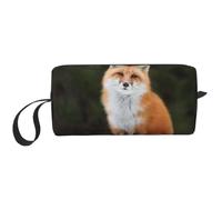 Trousse de maquillage de voyage avec imprimé de voitures de train, trousse de maquillage portable simple à fermeture éclair pour femme, Funny Fox, One Size, Trousse de maquillage