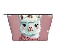 Trousse de maquillage de voyage avec imprimé éléphant et cochon - Grande capacité - Pochette de maquillage portable pour le lavage, la chambre à coucher, Lamas mignons, One Size, Organiseur de sac