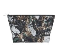 Trousse de maquillage de voyage avec imprimé éléphant et cochon - Grande capacité - Pochette de maquillage portable pour le lavage, la chambre à coucher, Cold Tree Camouflage, One Size, Organiseur de