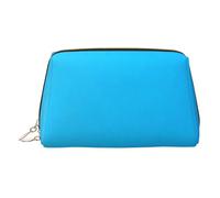 Trousse de maquillage de voyage avec imprimé fleurs et plumes pour un usage quotidien et voyage d'affaires, bleu ciel, One Size, Classique