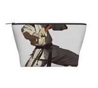Trousse de maquillage de voyage avec imprimé Merry Christmas - Grande capacité - Pochette de maquillage portable pour le lavage, la chambre à coucher, Karaté pour homme, One Size, Organiseur de sac