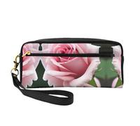 Trousse de maquillage de voyage avec imprimé plage d'été pour ranger les cosmétiques et les produits de beauté essentiels, Fleur de rose, One Size