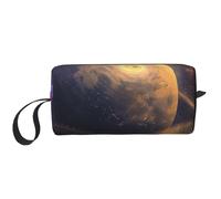 Trousse de maquillage de voyage avec imprimé planète, trousse de maquillage, trousse de toilette, organisateur de sac à main pour femme, blanc, Taille unique, Trousse de maquillage