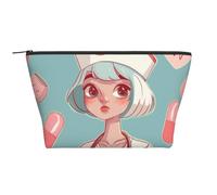 Trousse de maquillage de voyage avec imprimé poissons tropicaux, corail, monde sous-marin, grande capacité, pochette de maquillage portable pour le lavage, le rangement de la chambre à coucher