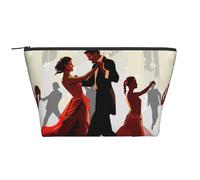 Trousse de maquillage de voyage avec imprimé tournesol noir et gris - Grande capacité - Pochette de maquillage portable pour le lavage, la chambre à coucher, Ballroom Dance, One Size, Organiseur de