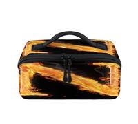 Trousse de maquillage de voyage avec lettre N - Poche étanche ouverte et plate - Pour homme et femme