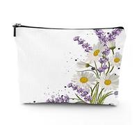 Trousse de maquillage de voyage avec mains mauvais œil, mains colorées avec troisième mauvais œil, grande trousse de maquillage en lin, trousse de toilette, multicolore, 17,8 x 22,9 cm, Violet