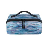 Trousse de maquillage de voyage avec papillons 3D - Portable et étanche - Trousse de toilette plate ouverte - Pour homme et femme