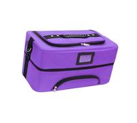 Trousse de maquillage de voyage avec séparateur professionnel pour vernis à ongles, organiseur de maquillage portable pour femmes et filles, 39 x 23 x 23 cm, Violet, 1