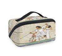 Trousse de maquillage de voyage avec symbole de l'Égypte pour femmes, hommes, filles, garçons, trousse de toilette portable, trousse de toilette, trousse de toilette, trousse de douche