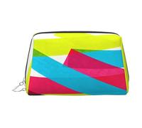 Trousse de maquillage de voyage chic avec imprimé arc-en-ciel graffiti pour femme pour sac à main et utilisation en déplacement, Rectangle coloré, One Size, Classique