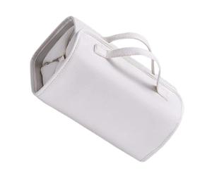 Trousse de maquillage de voyage compacte avec 4 compartiments transparents amovibles, étanche et pliable pour le voyage, organiseur multi-compartiments, blanc, Beauté de masse