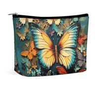 Trousse de maquillage de voyage de grande capacité pour femme - Étanche - Portable - Sac de rangement - Sac de toilette imprimé chien beagle mignon, Peintures à broder, Taille unique