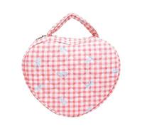 Trousse de maquillage de voyage élégante avec trousse de maquillage florale bleue unique et sophistiquée pour femmes qui aiment l'organisation de maquillage, Treillis rouge., Beauté de masse